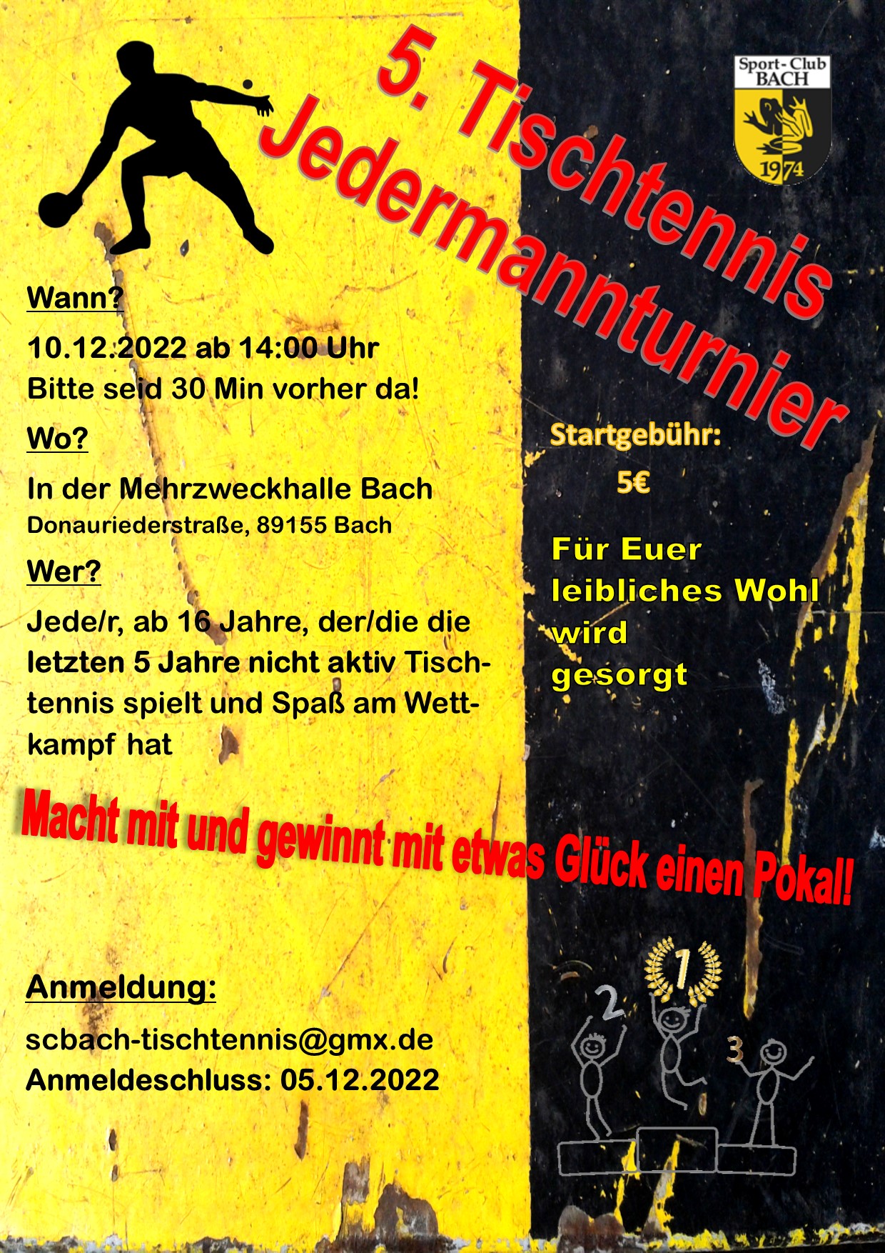 Flyer zum diesjährigen Jedermannturnier