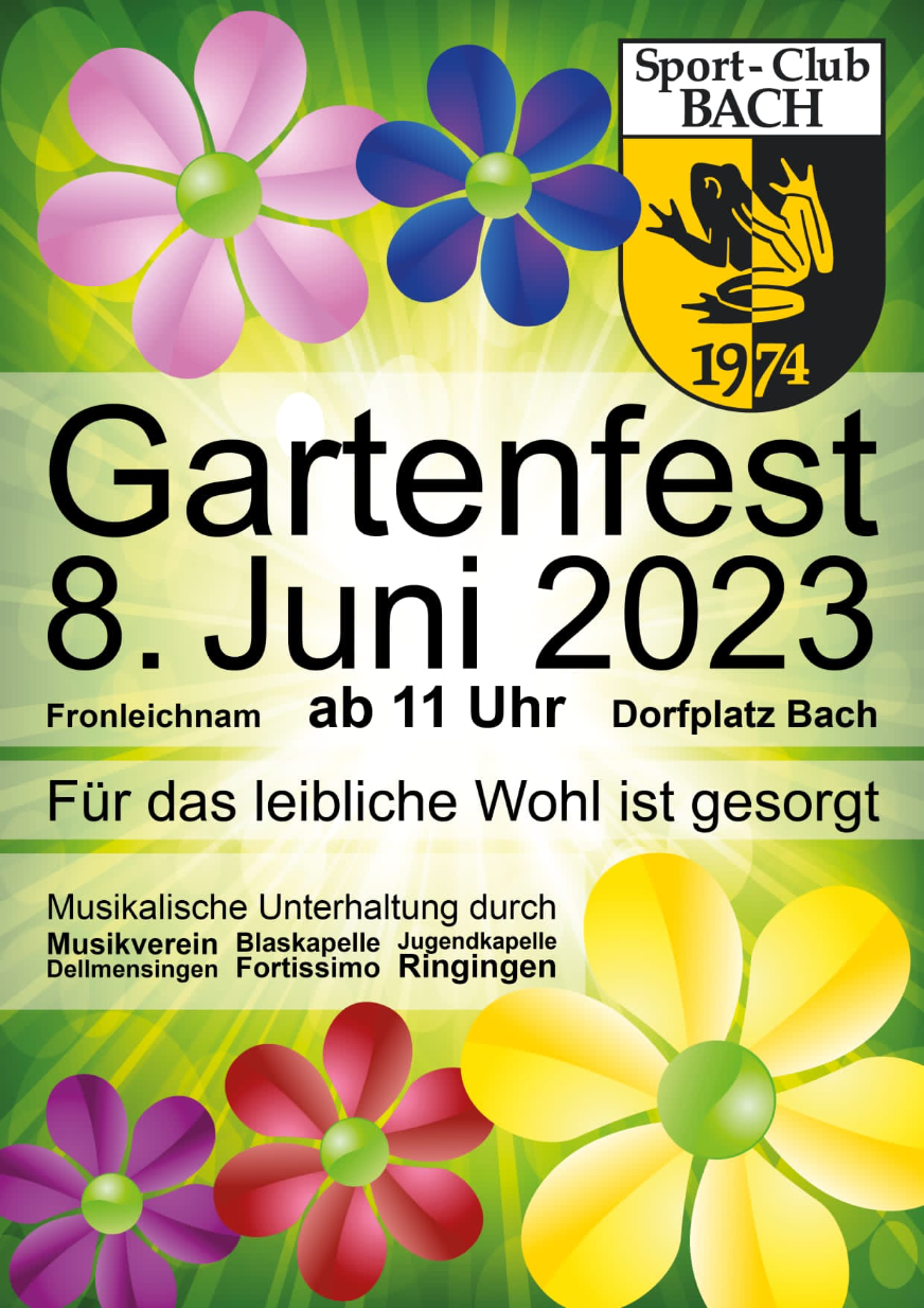 Gartenfest am 8. Juni 2023